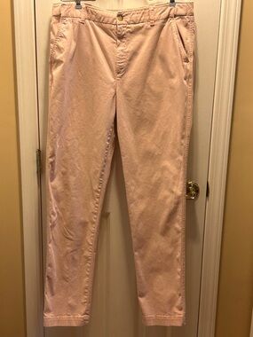 Coldwater Creek Sz 16 Tall - Hidden Stretch-Waist Pale Pink Chinos.  EUC